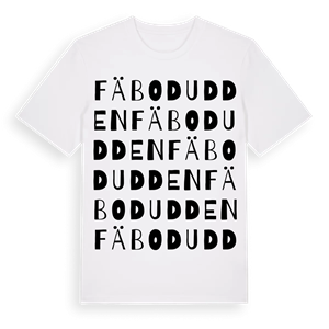 Fäbodudden ordlek t-shirt – ekologisk bomull t-shirt från Pinshirt