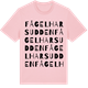Pink Cotton t-shirt med Fågelharsudden ordlek t-shirt