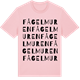 Pink Cotton t-shirt med Fågelmuren ordlek t-shirt