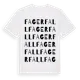 White t-shirt med Fagerfall ordlek t-shirt