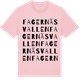 Pink Cotton t-shirt med Fagernäsvallen ordlek t-shirt
