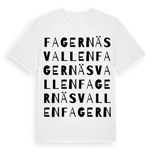Fagernäsvallen ordlek t-shirt – ekologisk bomull t-shirt från Pinshirt