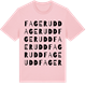 Pink Cotton t-shirt med Fagerudd ordlek t-shirt