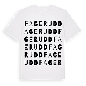 Fagerudd ordlek t-shirt – ekologisk bomull t-shirt från Pinshirt