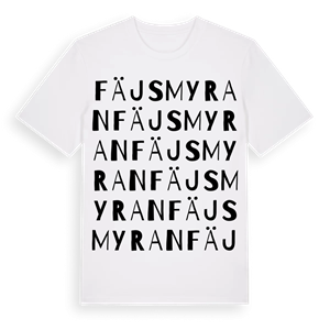 Fäjsmyran ordlek t-shirt – ekologisk bomull t-shirt från Pinshirt