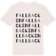 Vintage White t-shirt med Fallbacken ordlek t-shirt