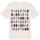 Vintage White t-shirt med Fallfäbodarna ordlek t-shirt