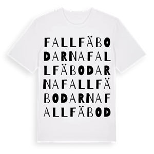 Fallfäbodarna ordlek t-shirt – ekologisk bomull t-shirt från Pinshirt