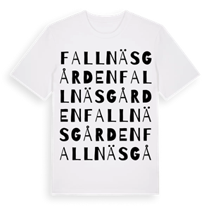 Fallnäsgården ordlek t-shirt – ekologisk bomull t-shirt från Pinshirt