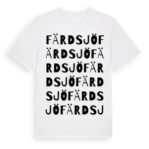Färdsjö ordlek t-shirt – ekologisk bomull t-shirt från Pinshirt