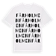 White t-shirt med Fårholmen ordlek t-shirt
