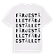 White t-shirt med Färjestället ordlek t-shirt