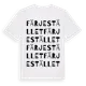 White t-shirt med Färjestället ordlek t-shirt