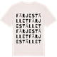 Vintage White t-shirt med Färjestället ordlek t-shirt
