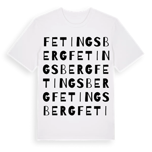 Fetingsberg ordlek t-shirt – ekologisk bomull t-shirt från Pinshirt