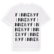 White t-shirt med Finneby ordlek t-shirt