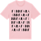 Pink Cotton t-shirt med Finnfara ordlek t-shirt