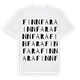 White t-shirt med Finnfara ordlek t-shirt