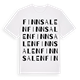 White t-shirt med Finnsalen ordlek t-shirt