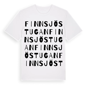 Finnsjöstugan ordlek t-shirt – ekologisk bomull t-shirt från Pinshirt