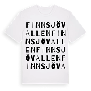 Finnsjövallen ordlek t-shirt – ekologisk bomull t-shirt från Pinshirt