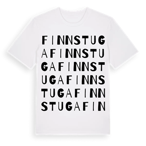 Finnstuga ordlek t-shirt – ekologisk bomull t-shirt från Pinshirt