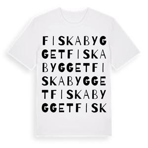 Fiskabygget ordlek t-shirt – ekologisk bomull t-shirt från Pinshirt