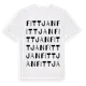 White t-shirt med Fittjan ordlek t-shirt