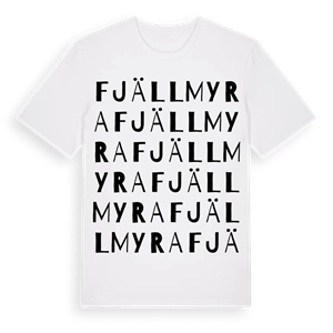 Fjällmyra ordlek t-shirt – ekologisk bomull t-shirt från Pinshirt