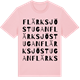 Pink Cotton t-shirt med Flärksjöstugan ordlek t-shirt