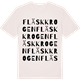 Vintage White t-shirt med Fläskkrogen ordlek t-shirt