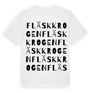 Fläskkrogen ordlek t-shirt – ekologisk bomull t-shirt från Pinshirt
