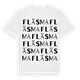 White t-shirt med Fläsma ordlek t-shirt