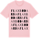 Pink Cotton t-shirt med Flaxbodarna ordlek t-shirt