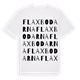 White t-shirt med Flaxbodarna ordlek t-shirt