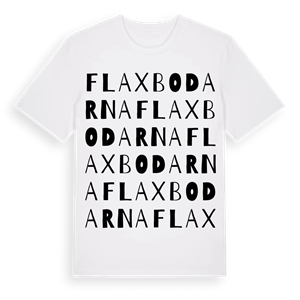 Flaxbodarna ordlek t-shirt – ekologisk bomull t-shirt från Pinshirt