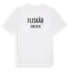 White t-shirt med Fliskär i Sverige t-shirt