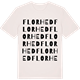 Vintage White t-shirt med Florhed ordlek t-shirt