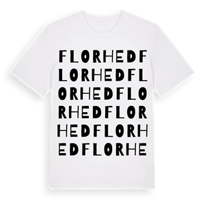 Florhed ordlek t-shirt – ekologisk bomull t-shirt från Pinshirt