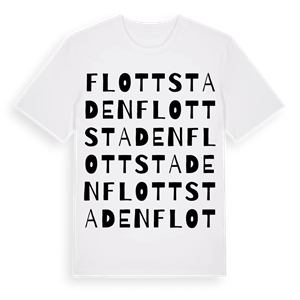Flottstaden ordlek t-shirt – ekologisk bomull t-shirt från Pinshirt