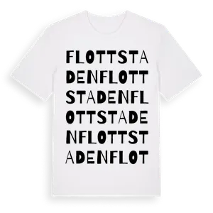 Flottstaden ordlek t-shirt – ekologisk bomull t-shirt från Pinshirt