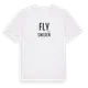 White t-shirt med Fly i Sverige t-shirt