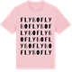 Pink Cotton t-shirt med Flybo ordlek t-shirt