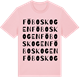 Pink Cotton t-shirt med Föboskogen ordlek t-shirt