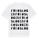 White t-shirt med Föboskogen ordlek t-shirt