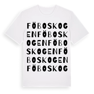 Föboskogen ordlek t-shirt – ekologisk bomull t-shirt från Pinshirt
