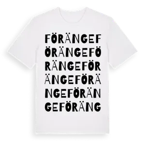 Föränge ordlek t-shirt – ekologisk bomull t-shirt från Pinshirt