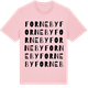 Pink Cotton t-shirt med Forneby ordlek t-shirt