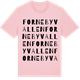 Pink Cotton t-shirt med Fornebyvallen ordlek t-shirt