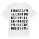 White t-shirt med Fornebyvallen ordlek t-shirt